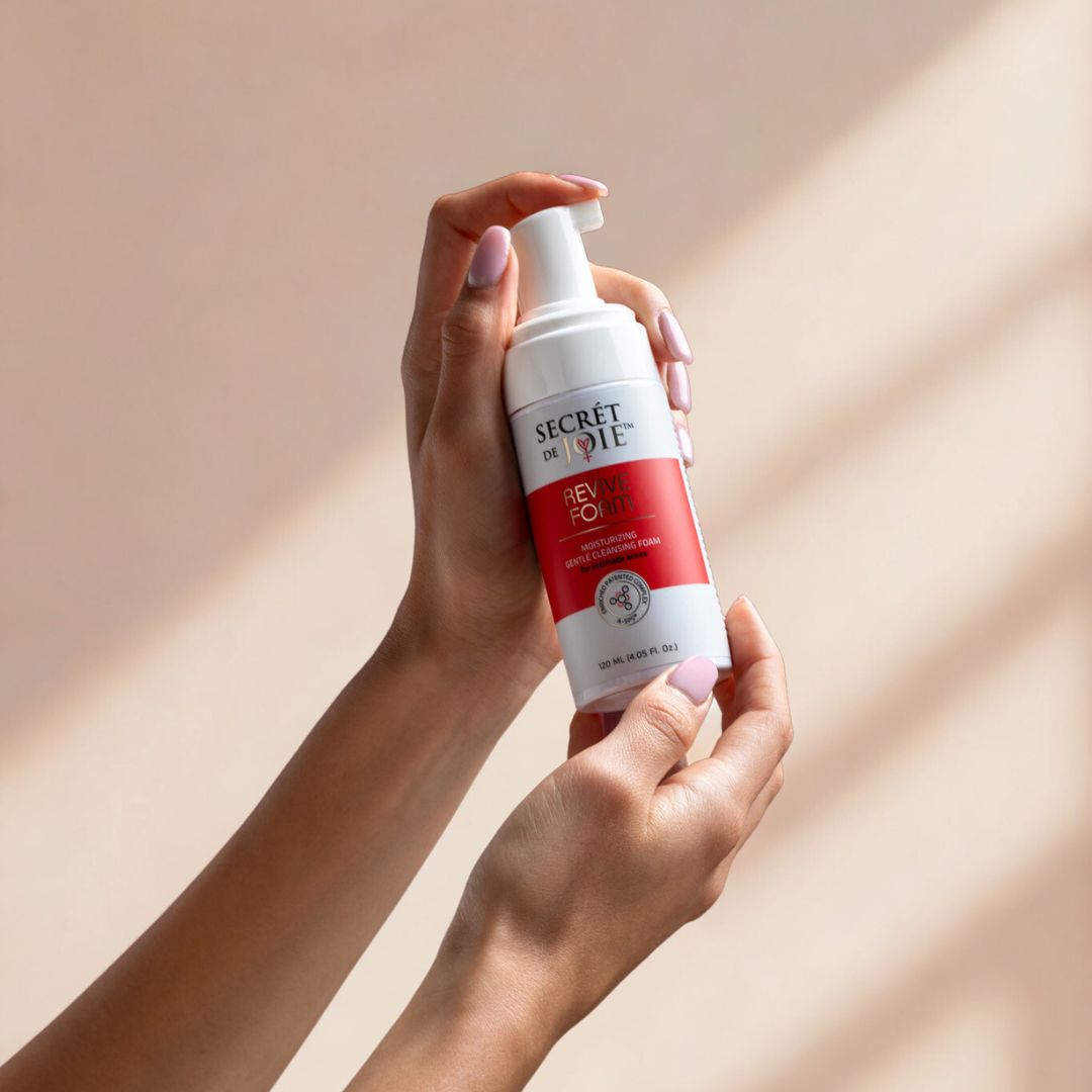 לעומת סבון רחצה רגיל, קצף רבייב מתאים לPH של האיזור היאנטימי